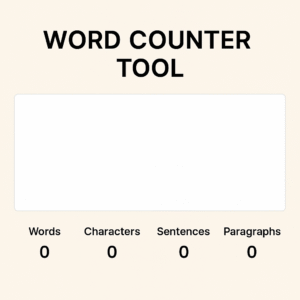 Word Counter Tool